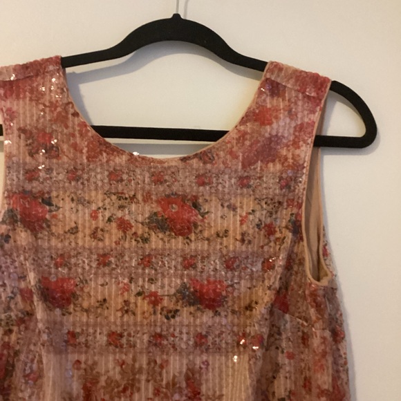 Sundance Floral Glory Dress Medium Multi Color Sequin Feminine Coquette Holiday - Picture 3 of 15